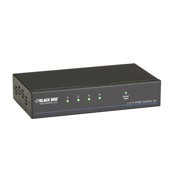 Black Box Network Services Black Box Network Services VSP-HDMI1X4-4K 4k HDMI Splitter 1 x 4 Distribute HDMI Video Resolutions VSP-HDMI1X4-4K